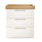 Mamas & Papas - Rialto Dresser with changer - Ivory White with Natural Oak Effect Trim