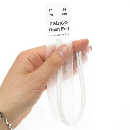 Image of Open End Zip - 36cm - Transparent
