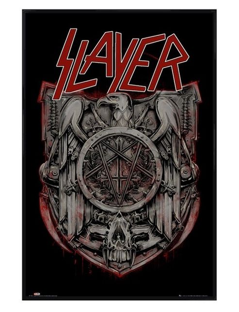 Image of Slayer Gloss Black Framed Eagle Poster