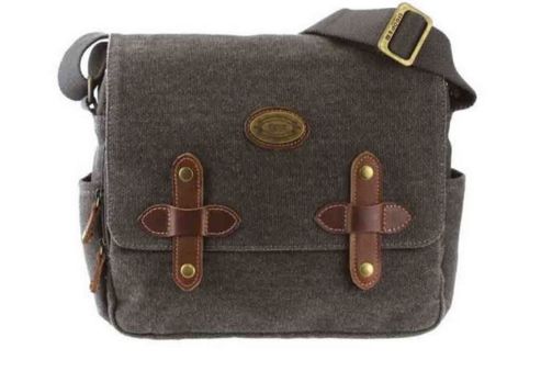 Image of Trp0355 Troop London Dorchester Canvas Across Body Bag Brown