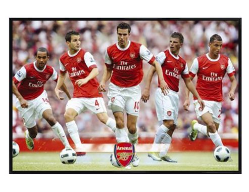 Image of Arsenal Football Club Gloss Black Framed The Gunners Star Players Afc Poster