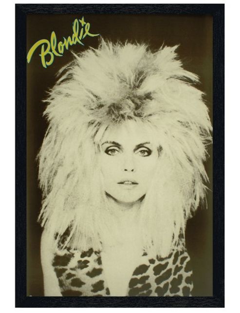 Image of Black Wooden Framed Blondie Debbie Harry Hair Poster