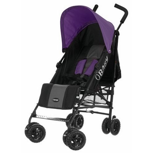 Image of Obaby Atlas Stroller (grey Stripe/purple)