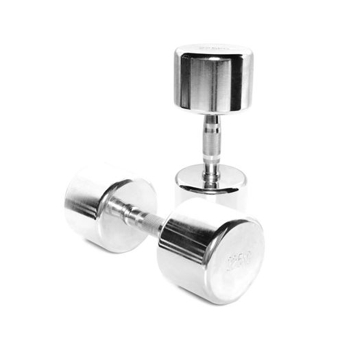 Image of Body Power 22.5kg Ergo Chrome Dumbbells (x2)