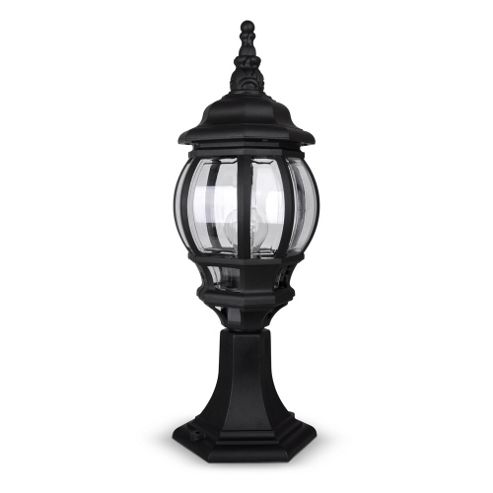 Image of Windsor Ip44 Outdoor Post Top Lantern Light In Matt Black