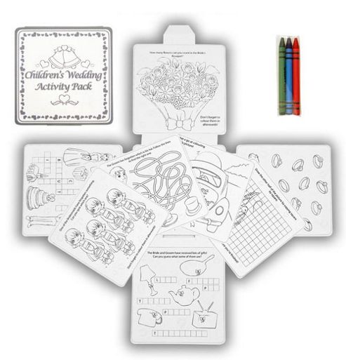 Image of Kids Mini Wedding Activity Colouring Pack