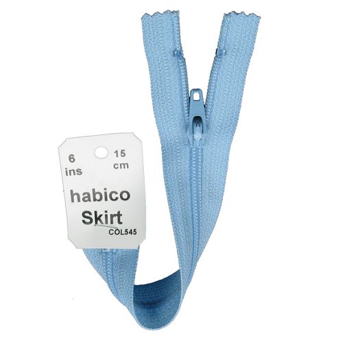 Image of Skirt Zip - 15cm - Sky