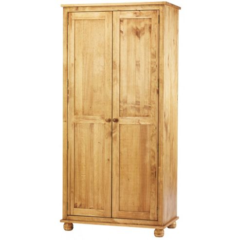 Image of Antique Dorset Solid Pine Double Wardrobe