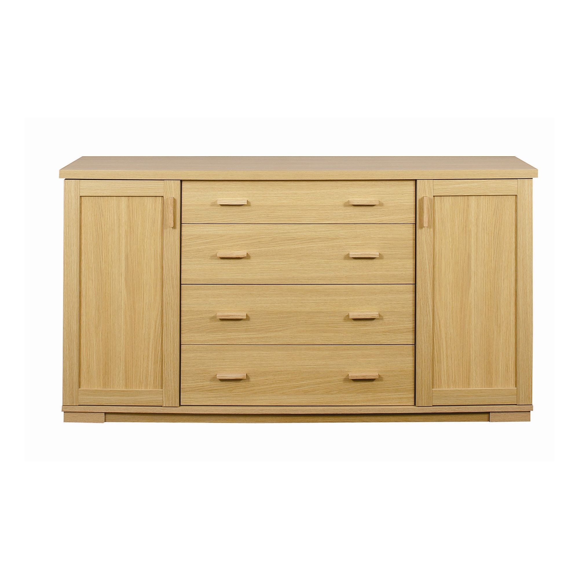 Caxton Huxley 2 Door / 4 Drawer Sideboard in Light Oak at Tescos Direct