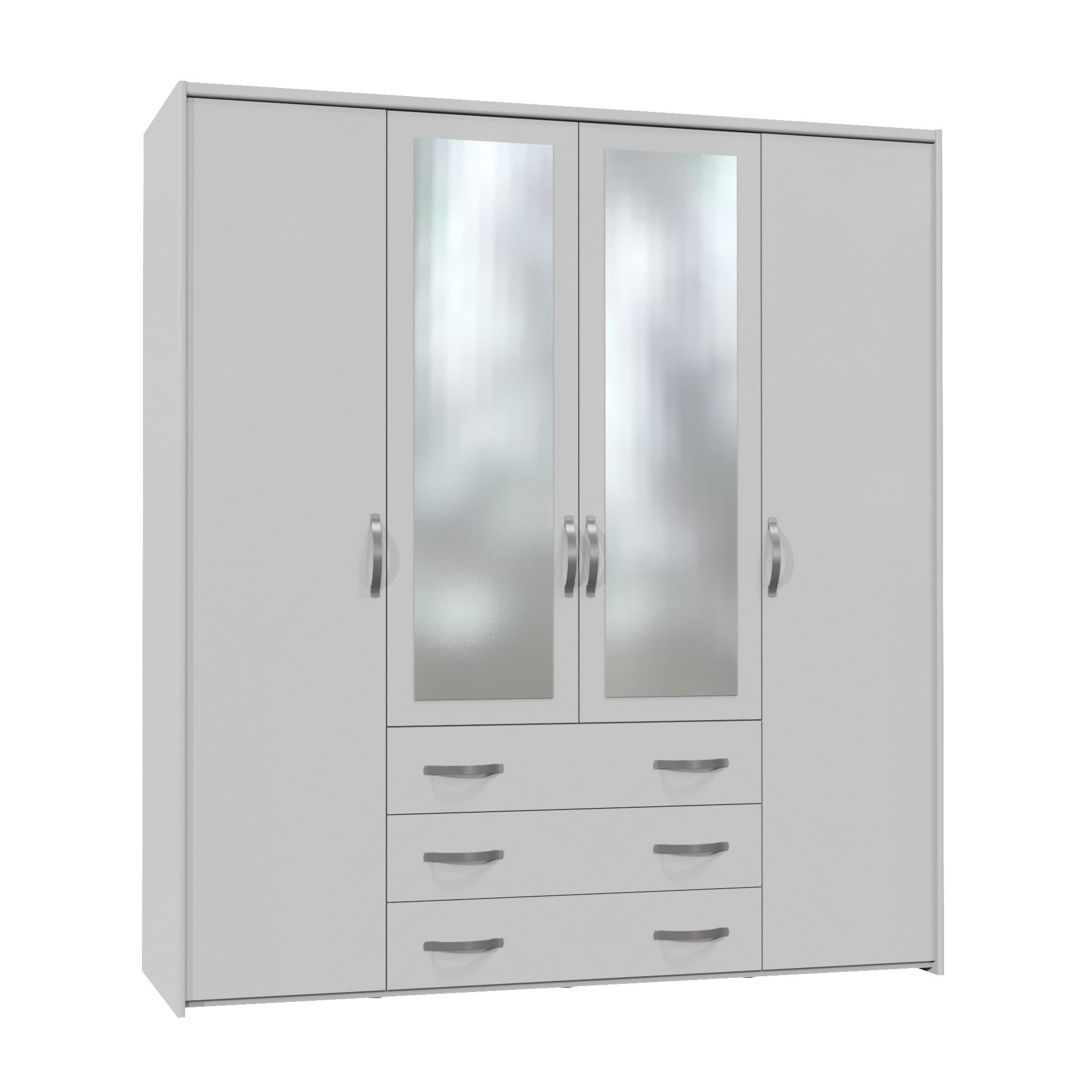 Altruna Now 4 Doors Wardrobe - White at Tesco Direct