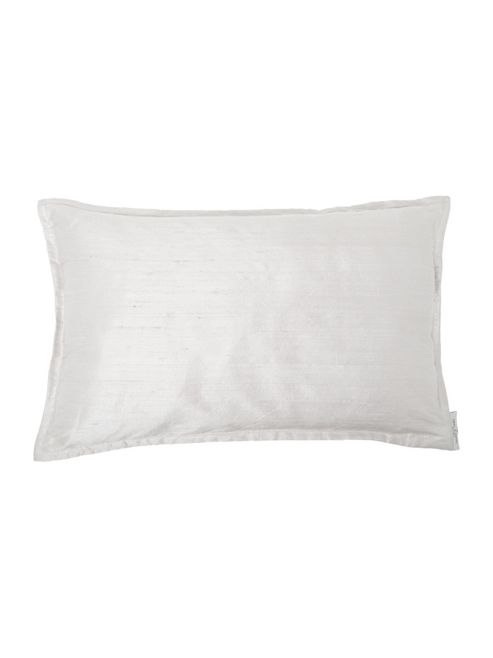 Image of Pied A Terre Slub Silk Cushion Pale Grey
