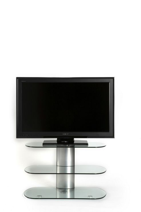 Image of Off The Wall Skyline 55 Tv Stand - Silver