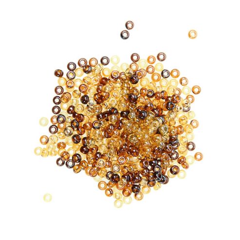 Image of Czech Seed Bead 10/0 Topaz Mix Lustered
