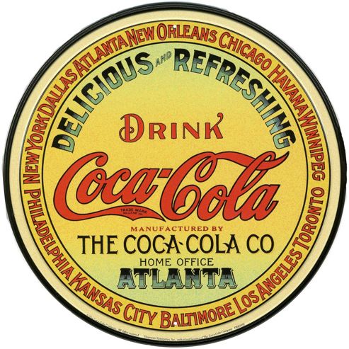 Image of Coca Cola Vintage Keg Label Tin Sign