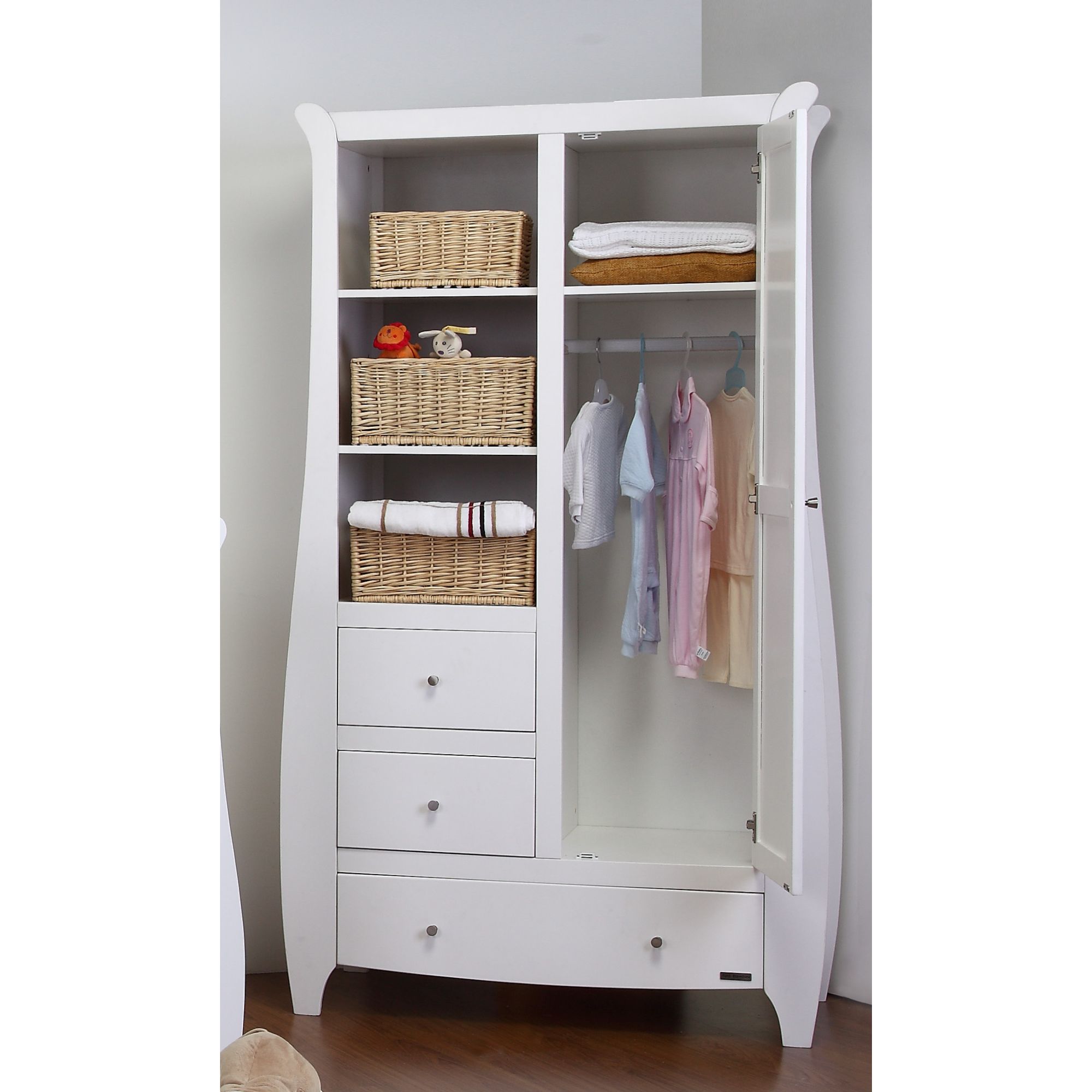 Tutti Bambini Lucas Wardrobe in White Matte at Tesco Direct