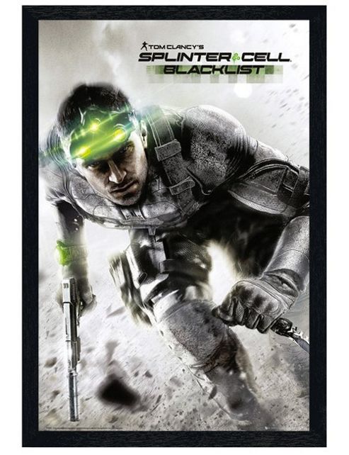 Image of Black Wooden Framed Tom Clancy's Splinter Cell Blacklist Poster
