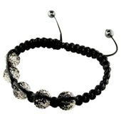 Black Crystal and Hematite 8mm Bracelet