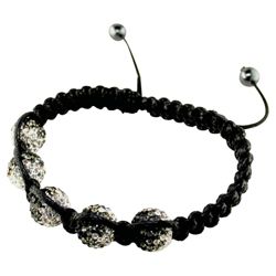 Black Crystal and Hematite 8mm Bracelet
