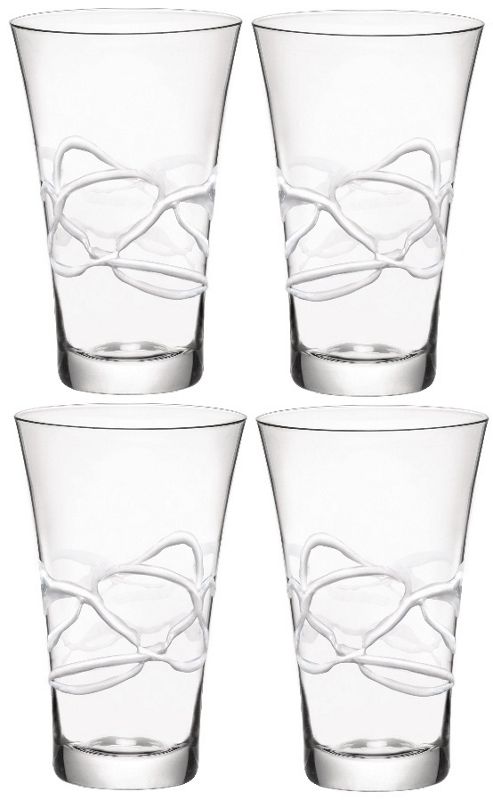 Image of Bormioli Rocco Ceralacca Hiball Glasses - 380ml - 12.75oz - White - Set Of 4