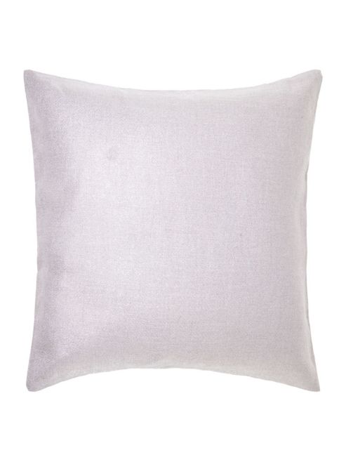 Image of Linea Linen Foil Cushion, Silver In Silver New