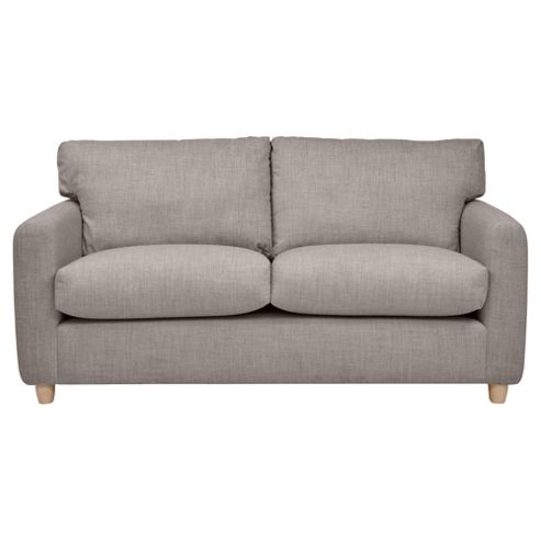 Image of Boston Medium 3 Seater Felt Effect Sofa, Pebble