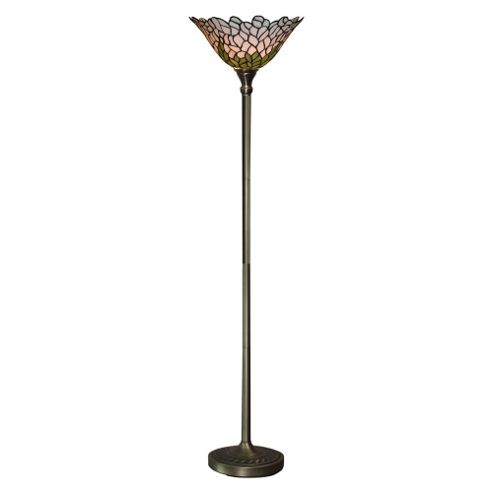 Image of Minisun Titania 1 Light Uplighter Floor Lamp In Antique Brass