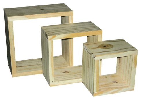 Image of Home Essence Natural Wall Cubes (set Of 3)