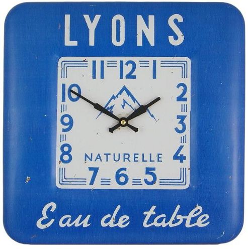 Image of Roger Lascelles Clocks Square Tin Lyon Wall Clock