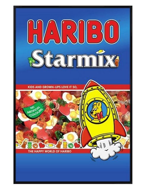 Image of Gloss Black Framed Haribo Starmix Poster