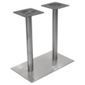 Home Essence Rectangular Double Column Dining Table Base in Stainless Steel