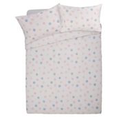 Tesco Even Better Value Painted Polka, Double, White