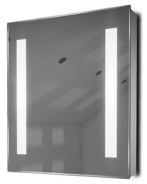 Image of Auto Colour Changing Demist Bathroom Cabinet With Shaver Socket & Sensor K78rgb