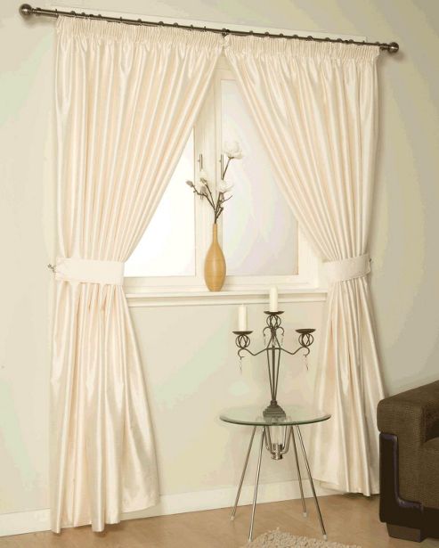 Image of Como Ready Made Lined Curtains - Ivory