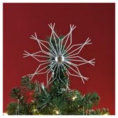Tesco Silver Glitter Snowflake Christmas Tree Topper