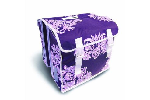 Image of Basil Blossom Flower 35 Litre Rear Pannier Bags Lilac (pair)