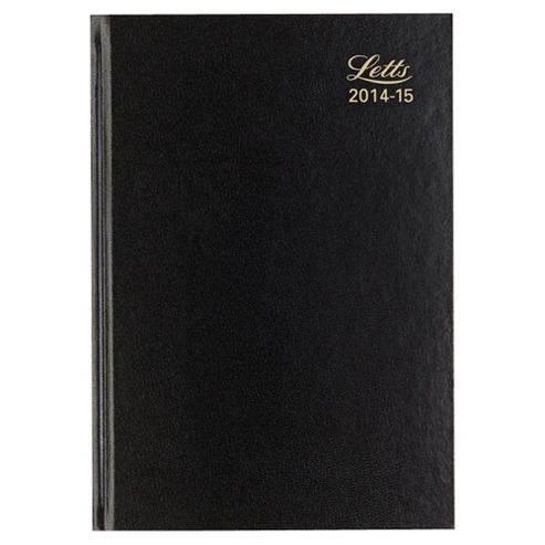 Image of Letts Standard Desk Mid-year Diary A4 Week To View Black