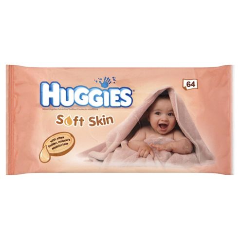 Image of Huggies Soft Skin Baby Wipes - 64 Wipes