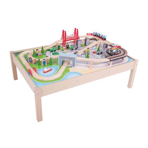 Image of Bigjigs Rail City Train Set And Table