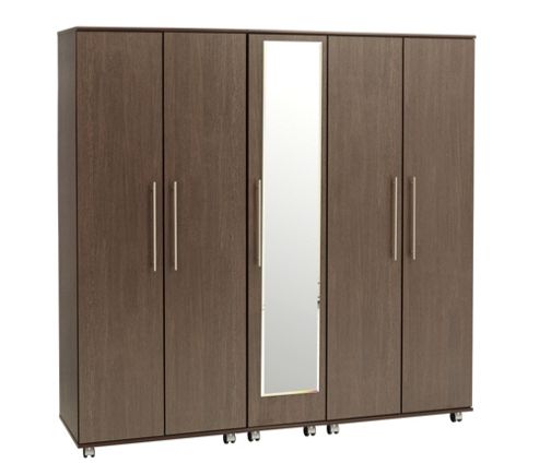 Image of Ideal Furniture New York 5 Door Wardrobe - Beech