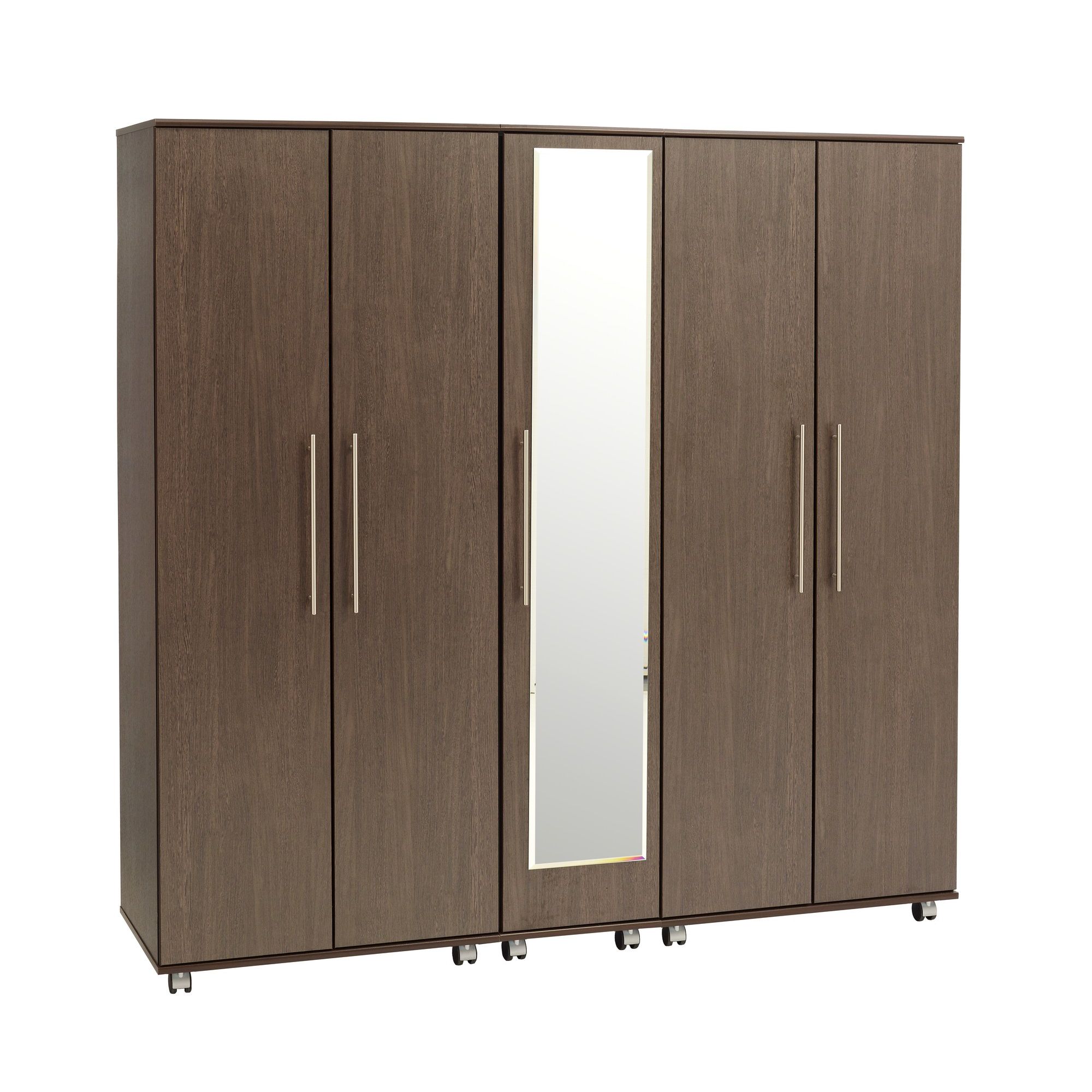 Ideal Furniture New York 5 Door Wardrobe - Beech at Tesco Direct