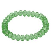 Light Green Glass Bead Stretch Bracelet