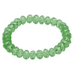 Light Green Glass Bead Stretch Bracelet