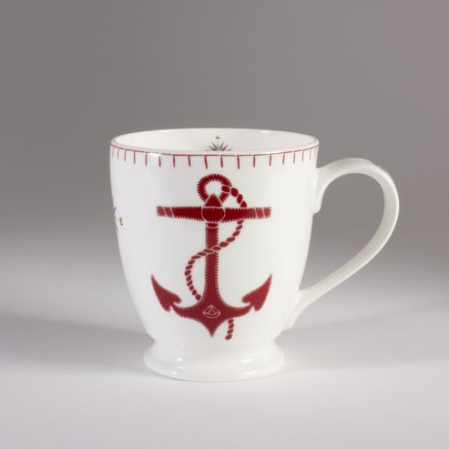 Image of Ecp Design Ltd Seaside 13.5cm Bone China Anchor J.constatine Mug