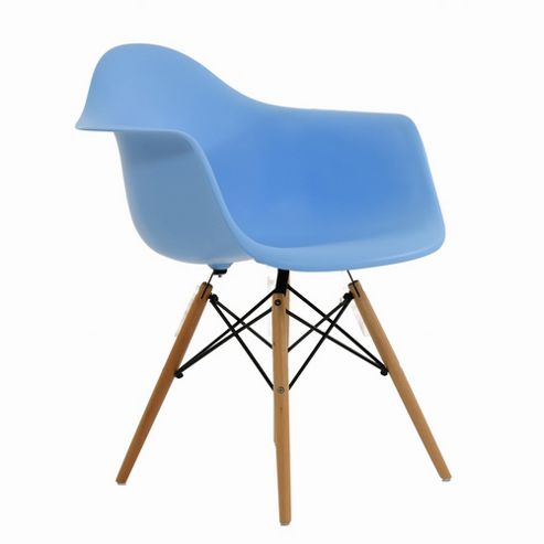 Image of Charles Eames Inspired Eiffel Daw Blue Dining Chair