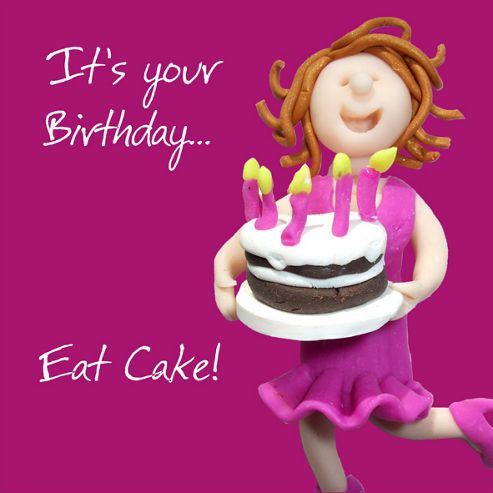 Image of Holy Mackerel Happy Birthday. Its Your Birthday, Eat Cake Greetings Card