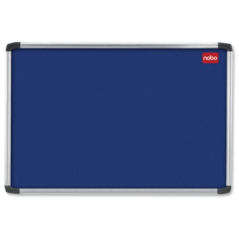 Image of Nobo Euro Plus Noticeboard Felt With Fixings And Aluminium Frame W1528xh1018mm Blue Ref 30234148