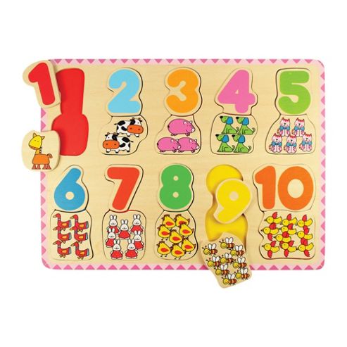 Image of Bigjigs Toys Bj549 Number And Colour Matching Puzzle