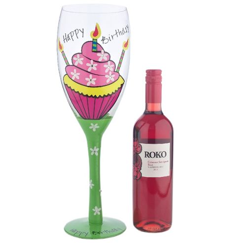 Image of Happy Birthday Giant Champagne Glass
