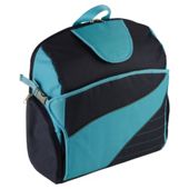 SitNSee - Stadium Booster Seat/Back Pack - Navy Blue/Turquoise Blue
