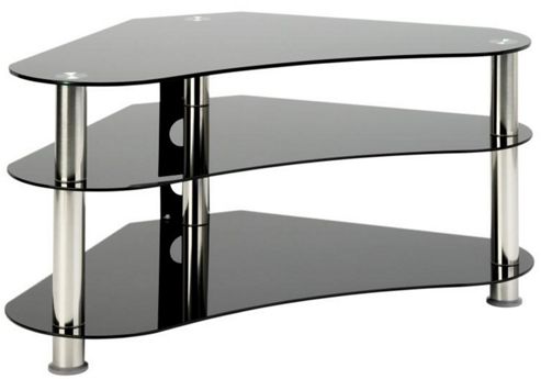 Image of Universal Lcd/plasma 40 Inch Um7 Curved Black Glass Tv Stand